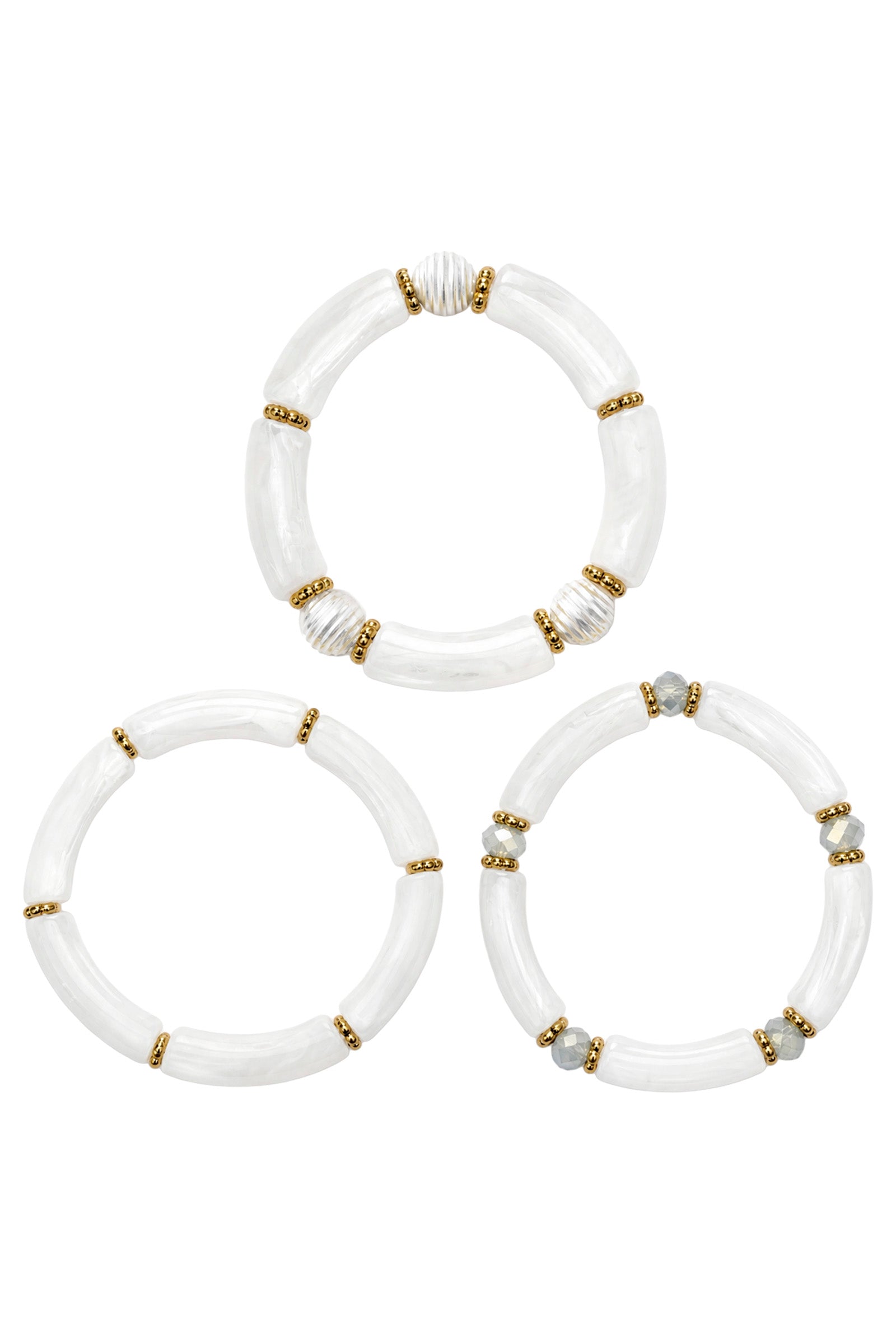 Pelagia Bracelet Set - White