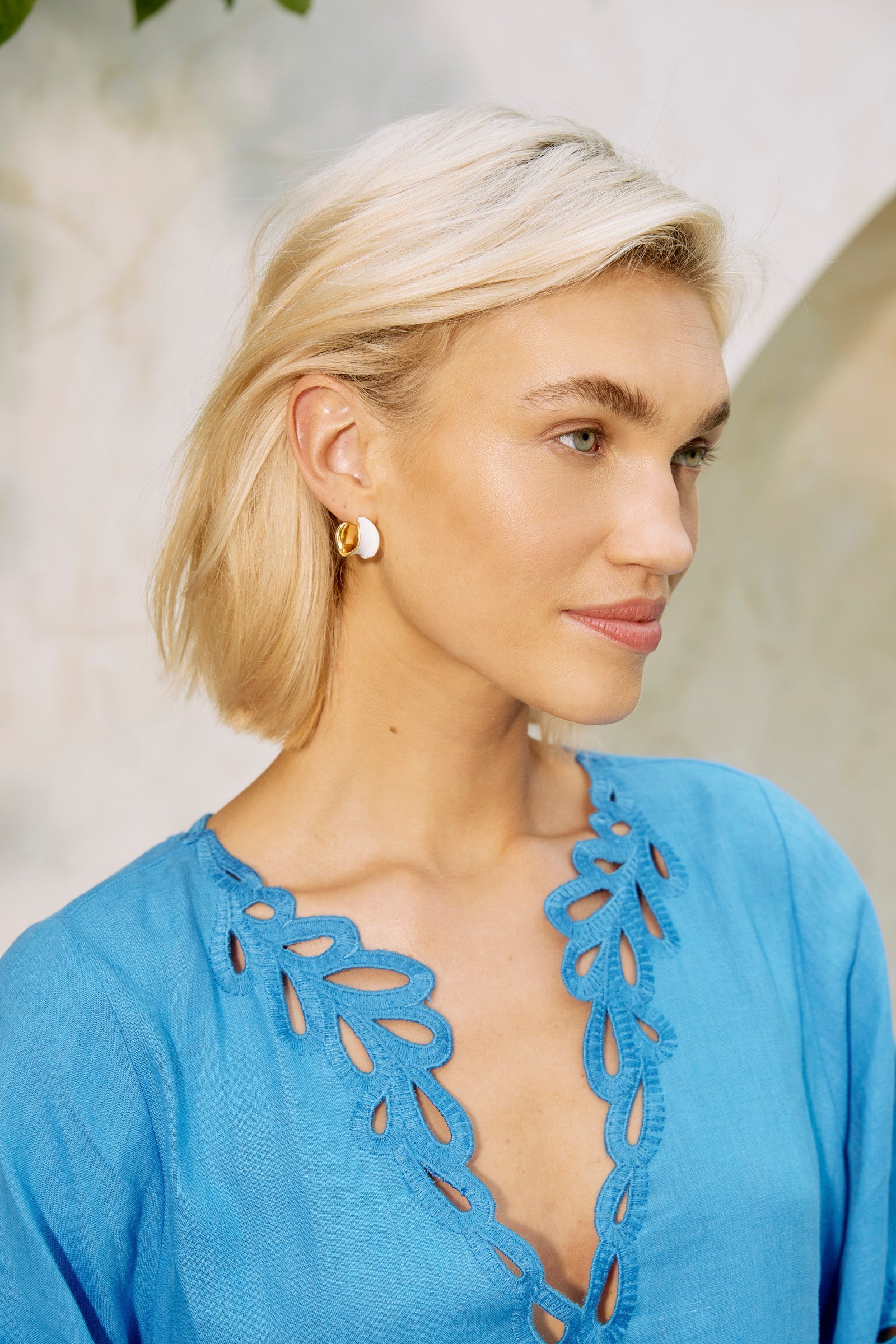 Coast Cuff Earring - White