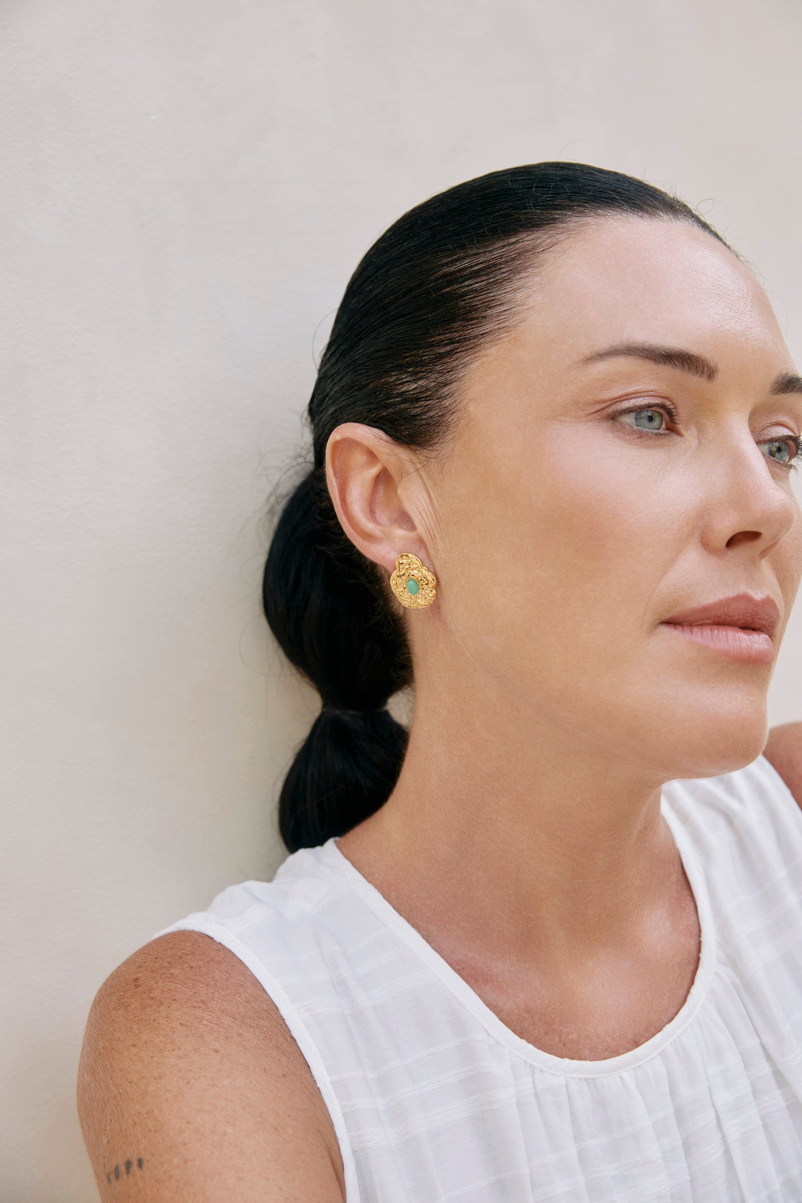 Paloma Earring - Gold / Green
