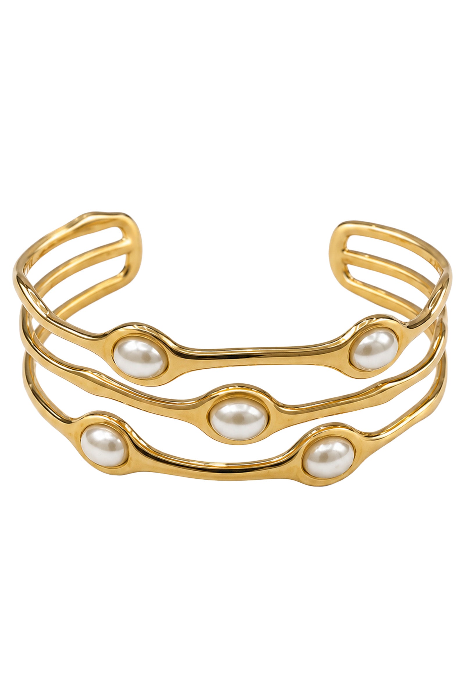 Solara Cuff - Gold / Pearl