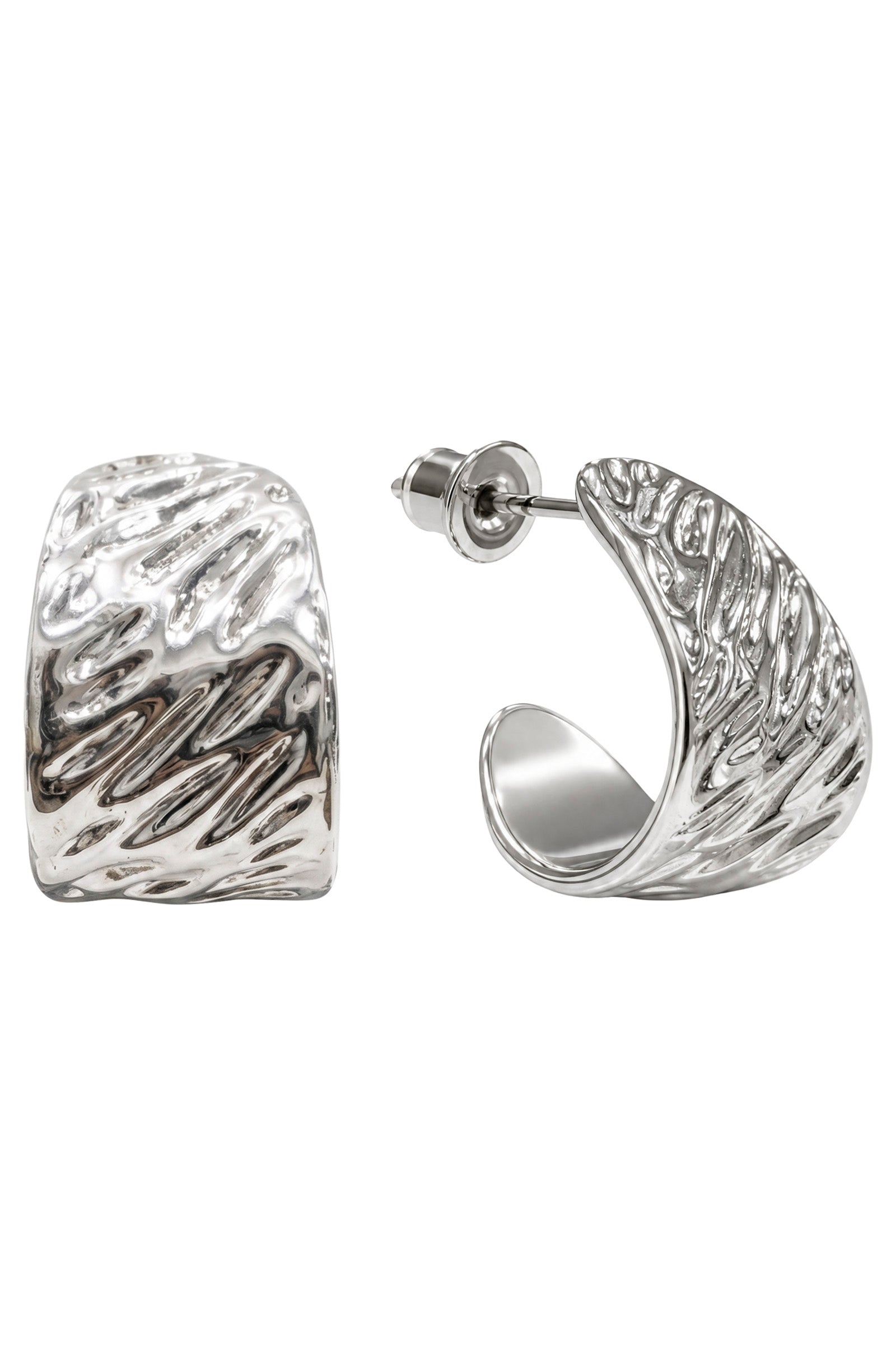 Solara Earring - Silver Curve