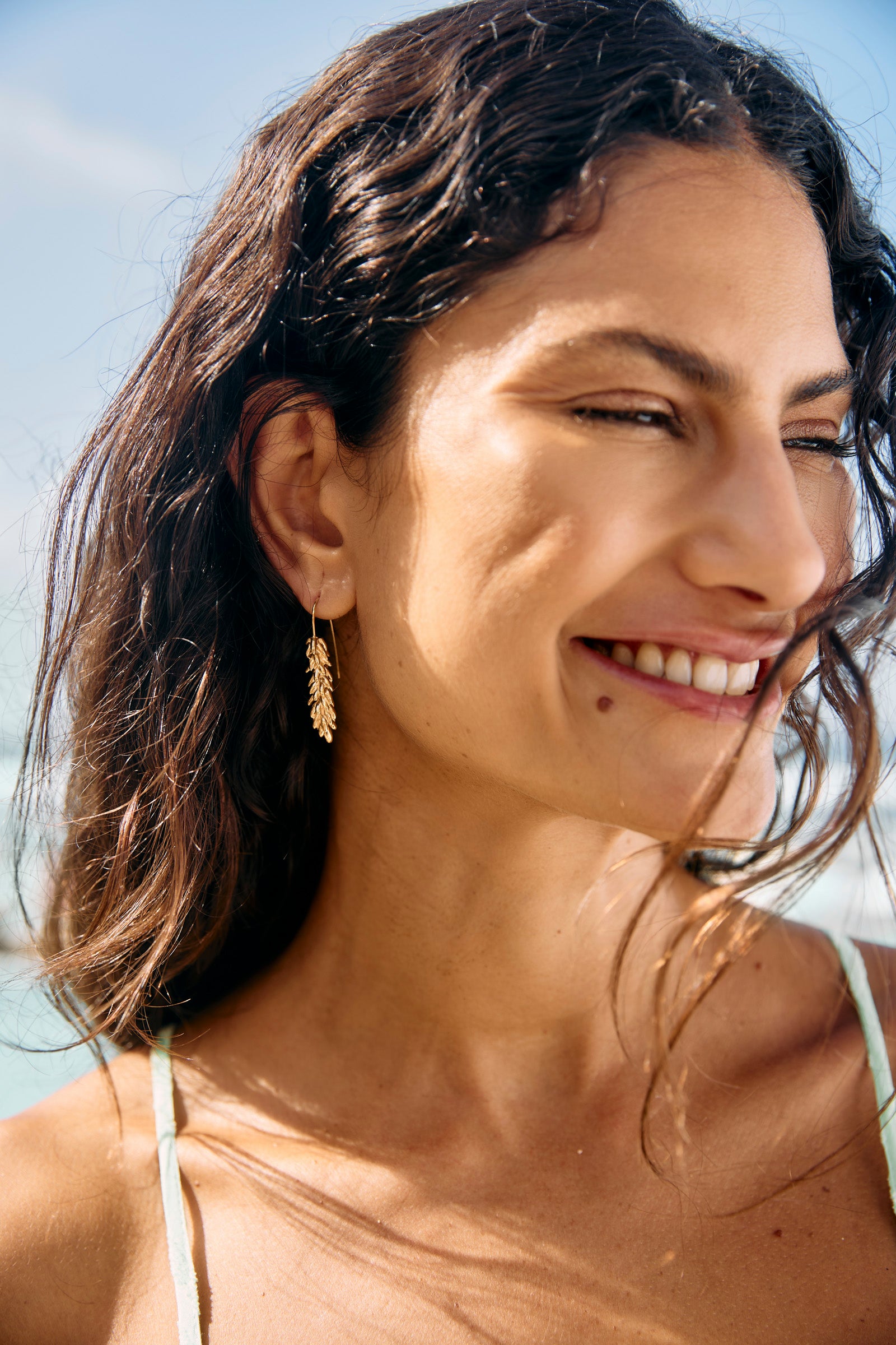 Solara Earring - Gold Leaf