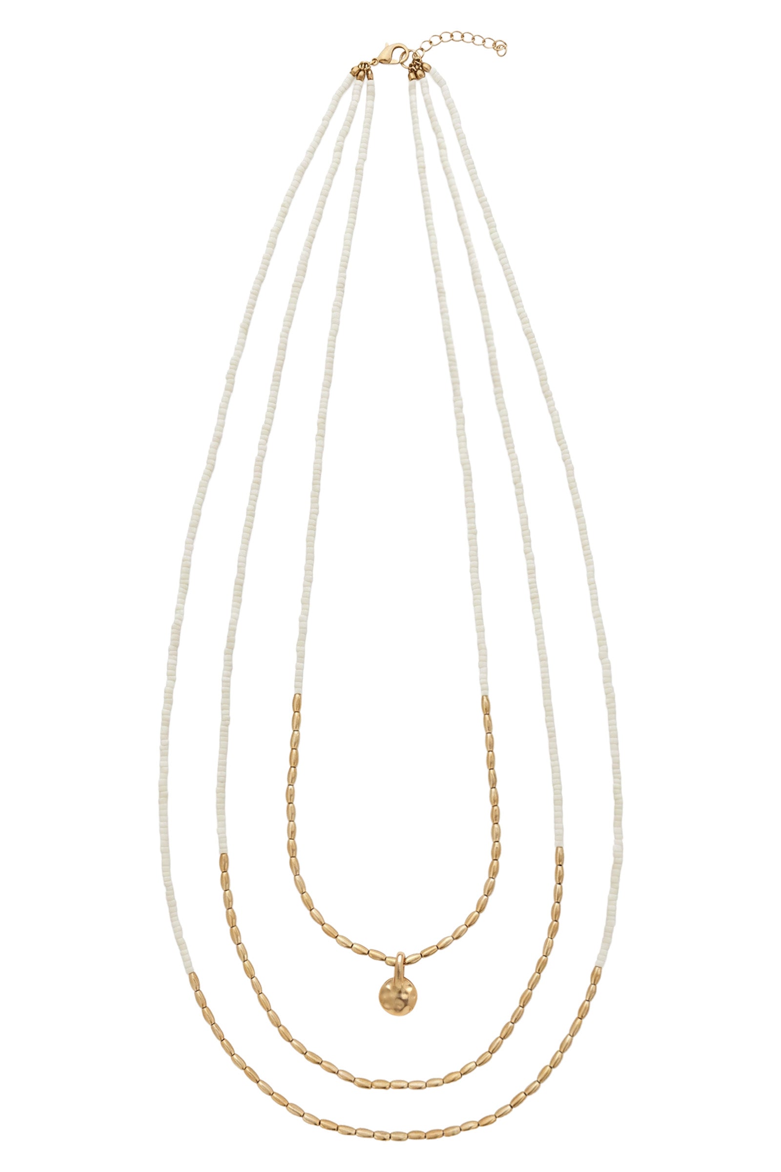 Retreat Necklace - Matt Gold / Ivory