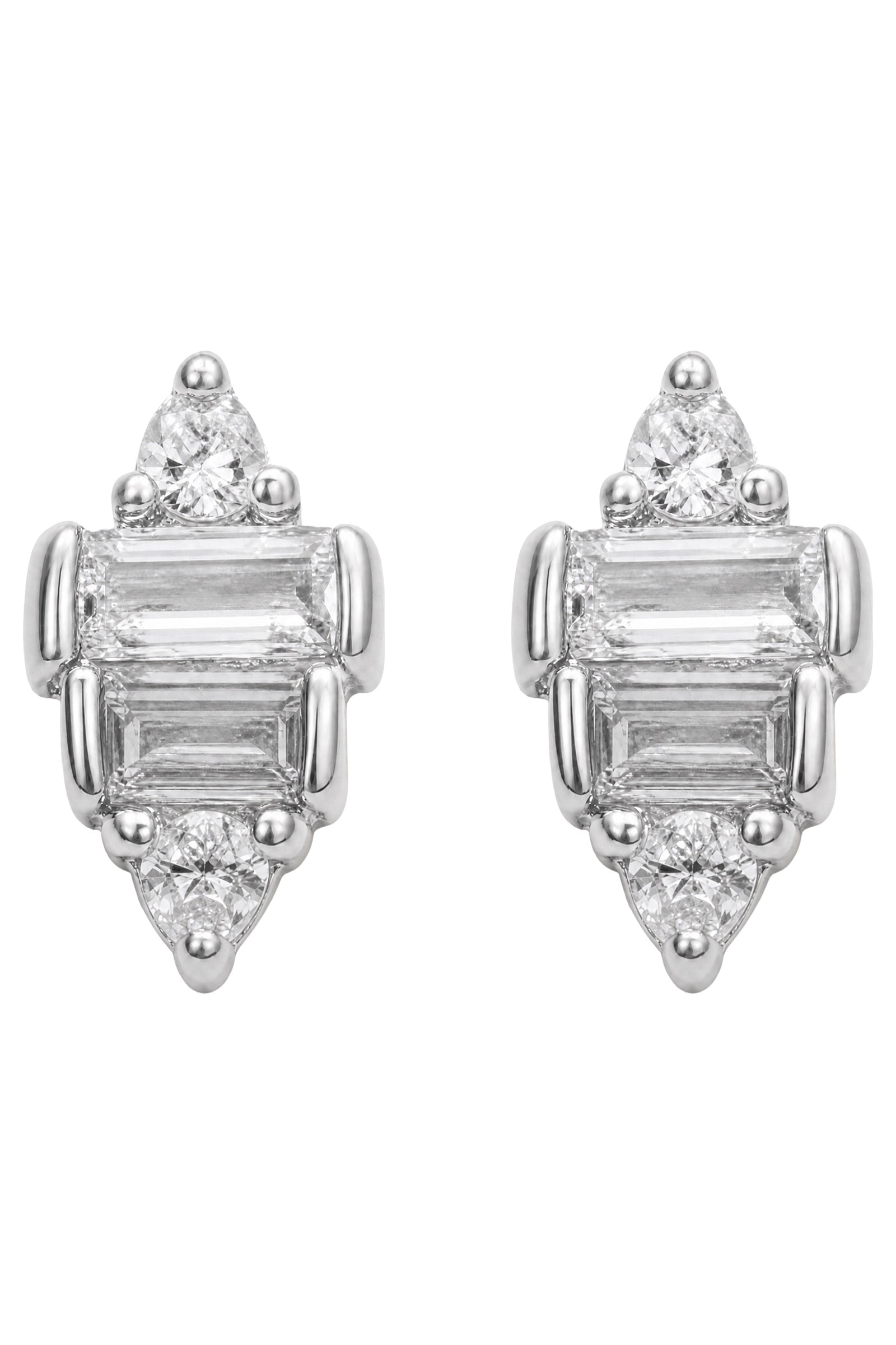Heritage Earring - Stud / Diamante Silver