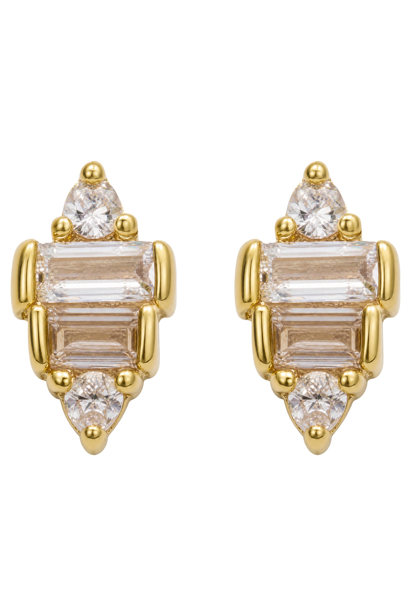 Heritage Earring - Stud / Diamante Gold