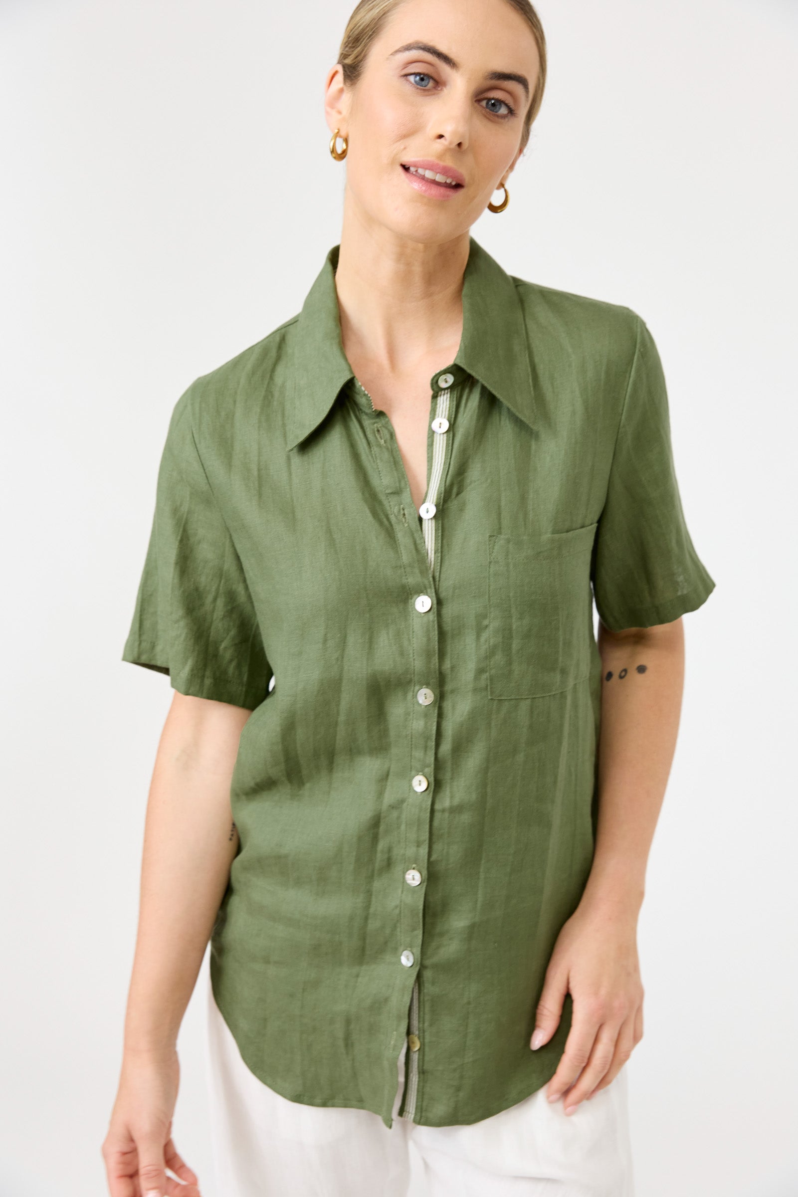 Studio Short Sleeve Shirt - Olive
