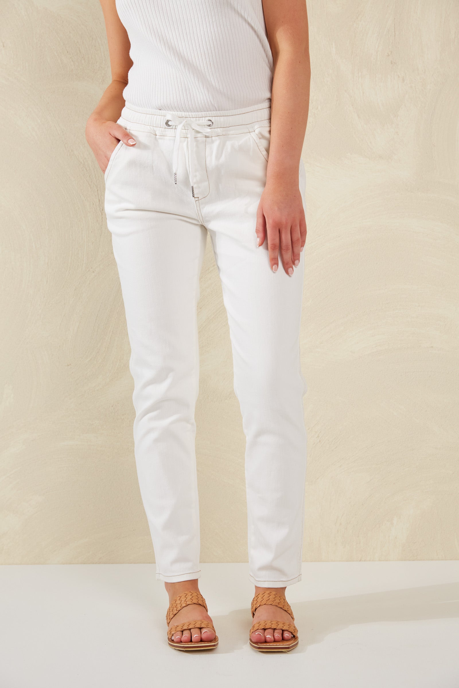 Dalton Denim Pant - White - eb&ive Clothing - Denim Jean