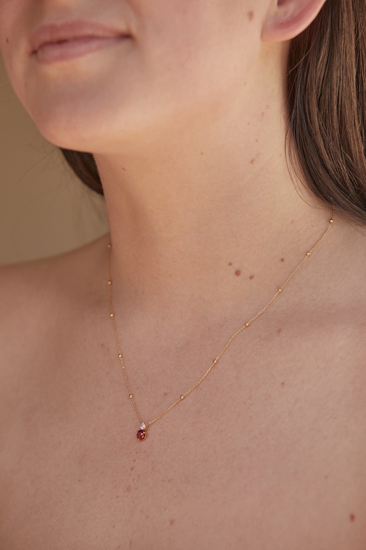 Instinctive Necklace - Garnet - eb&ive Necklace